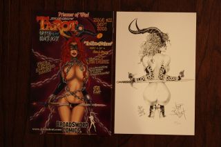 TAROT WITCH OF THE BLACK ROSE 21 Variant Broadsword Jim Balent w/LITHOGRAPH 2