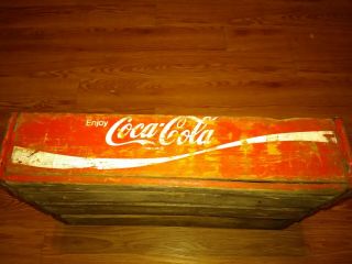 Antique Vintage Wood Wooden Red Coke Coca Cola 24 Bottle Case Crate