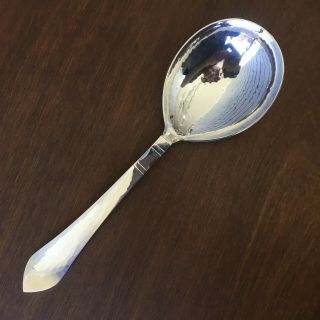 1 Of 2 Georg Jensen " Continental " Sterling Silver Serving Spoon