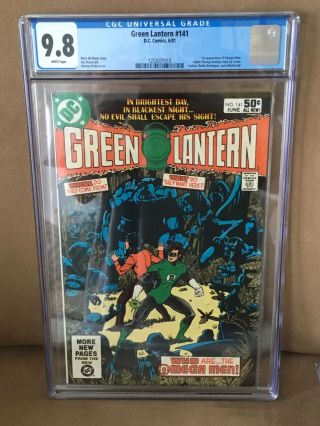 Green Lantern 141 Cgc 9.  8 White Pages 1st Omega Men 1981