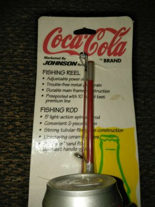RARE Coca Cola Fishing Pole and Coke Can Reel - 1995 - 2