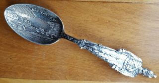 Antique West Point,  York Army Military Cadet Figural Sterling Silver Spoon