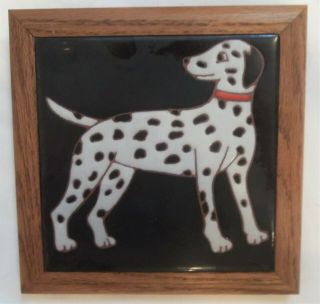 Framed Dalmatian Dog Tile