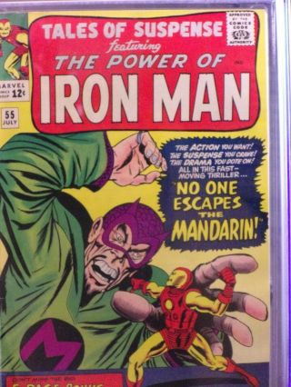 Tales of Suspense 55 Iron Man Mandarin App.  CGC 8.  0 VF Off White to White Pages 2
