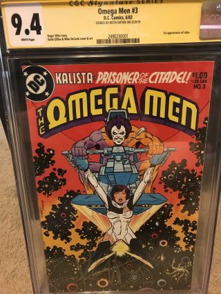 Omega Men 3 Cgc 9.  4 Signed Keith Giffen First Appearance Of Lobo