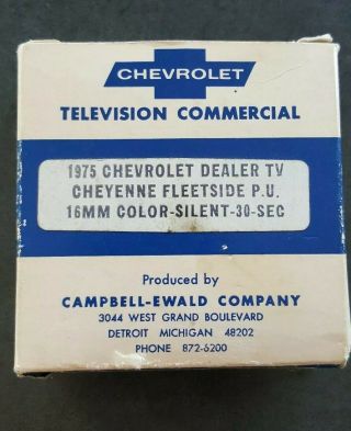 Rare Vintage Chevrolet Dealer Television Commercial 1975 Chevy Cheyenne,  16mm