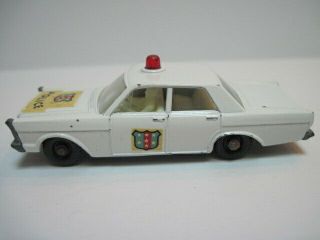 VINTAGE LESNEY MATCHBOX No.  55/59 Ford Galaxie Police Car 2