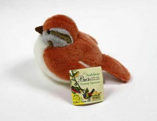 Audubon Birds Wild Republic American Swamp Sparrow Nwt Authentic Sounds Plush
