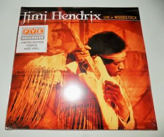 Jimi Hendrix Live At Woodstock 3 - Lp Purple Haze Vinyl Records Fye Exclusive