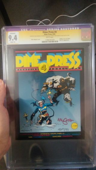 Dime Press 4 Cgc 9.  4 Signed By Mike Mignola Hellboy First Appearance
