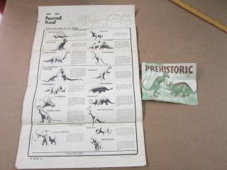 Marx Prehistoric Playset 4208 Information Sheet And 3388 Playset Booklet