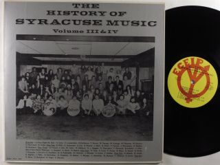 History Of Syracuse Music Volume Iii & Iv Various Artists Eceip 2xlp Vg,  /nm