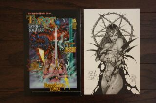 TAROT WITCH OF THE BLACK ROSE 4 Variant 1st Print Broadsword Jim Balent w/LITHO 2