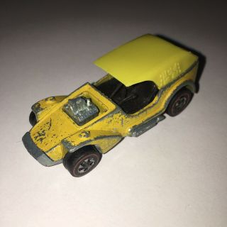 Vintage 1969 Mattel Redline Hot Wheels Yellow Ice T