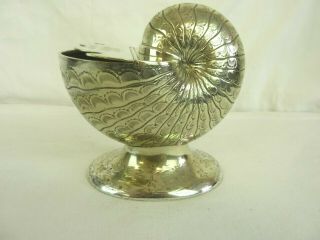 Antique Victorian Silver Plated Nautilus Shell Spoon Warmer  Ne2