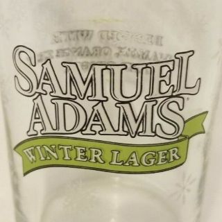 Samuel Adams Winter Lager 6 " Collectors Beer Glass Drinking Pint Sam Adams