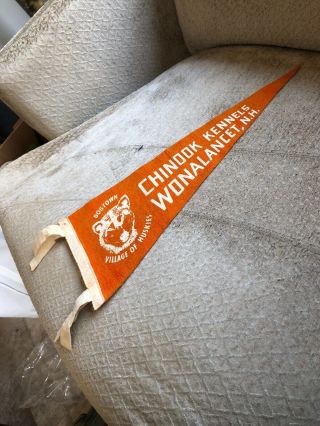 Rare Vintage Chinook Kennels Wonalancet Nh Banner