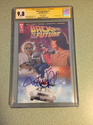 Signed By Michael J Fox Back To The Future 1 Cgc 9.  8 Certified Idw Comic Book