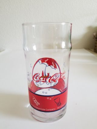 Coca Cola Coke French Bistro Cafe Umbrella Vintage Drinking Glass Set of 4 3