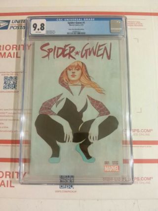 Spider - Gwen 1 Jenny Frison Variant Comic Pop Collectibles Cgc 9.  8 Nm/mt