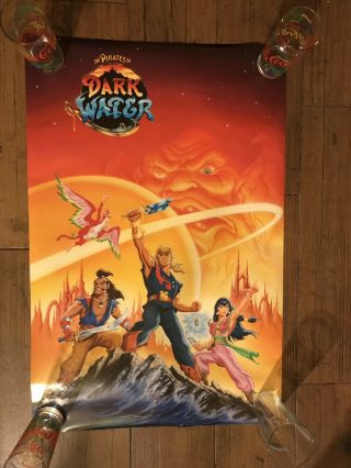 1991 Rare Vintage Hanna Barbera Pirates Of Dark Water Poster