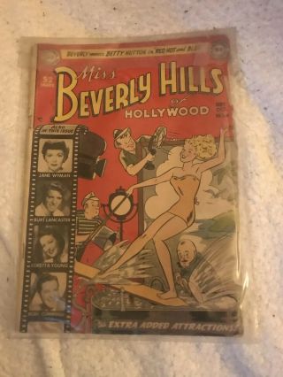 Miss Beverly Hills Of Hollywood 4 1949 Rare Comic Hard To Find
