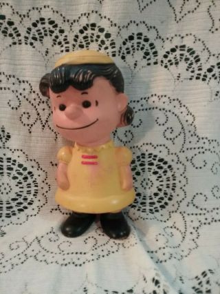 Rare Vintage 1950 United Feature Vinyl Lucy Doll Peanuts Charlie Brown