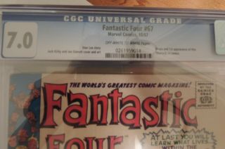 Fantastic Four 67 First Cameo And Origin Of Him (adam Warlock) 7.  0 Cgc
