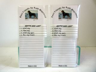 Rottweiler Magnetic Refrigerator List Pad Set Of 2 Pads Rottweilers Rot - 9