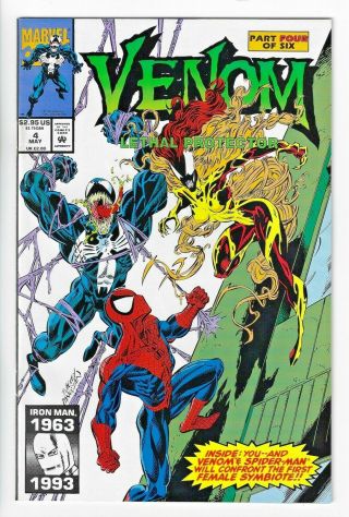 Venom: Lethal Protector 4 1st Female Symbiote Scream Key Nm - 9.  2 - 1993 Marvel