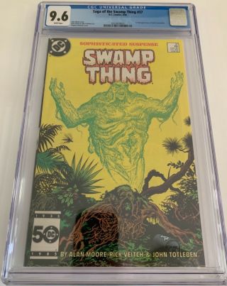Saga Of Swamp Thing 37 6/1985 Cgc 9.  6 2023829022 - 1st Full John Constantine
