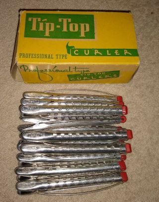 Vtg Tip Top Hair Pin Metal Curlers 1920s - 30s,  12 In Orig Box Made Usa