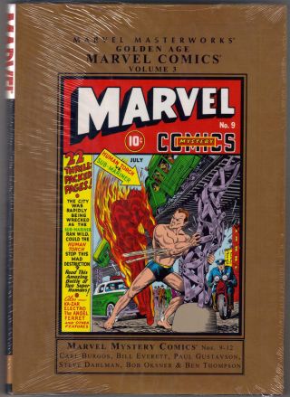Marvel Masterworks Golden Age Marvel Comics Vol 3 Fs Hc Human Torch Sub - Mariner