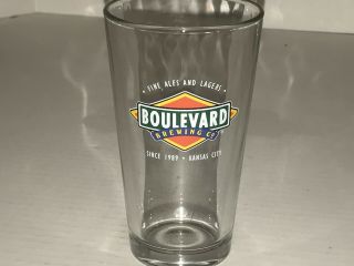 Boulevard Brewing Company Beer Pint Glass Kansas City Missouri