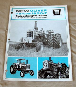 Vintage Oliver Corporation Model 1950 - T Tractor Advertising Brochure - Ca 1967