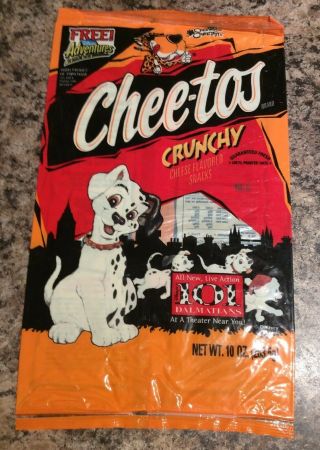 101 Dalmatians Crunchy Cheetos Bag 1996 Film Movie Dogs Cartoon Disney
