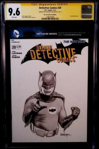 Dc Detective Comics 20 Cgc Ss 9.  6 Nm,  Adam West Sketch Batman Mico Suayan No 9.  8