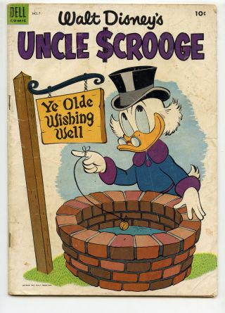 Jerry Weist Estate: Walt Disney’s Uncle Scrooge 7 (dell 1954) Barks No Res