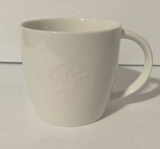 Starbucks White V Venti (20 Oz) Vente Mug Embossed Siren 2011 Mermaid Logo