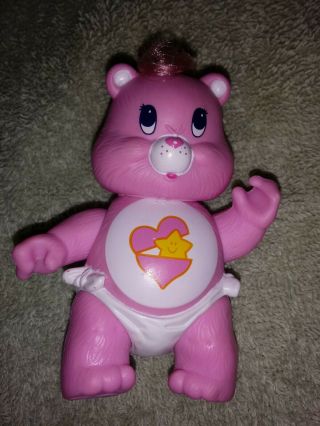Vintage Kenner Poseable Baby Hugs Care Bear 3.  5 " Pvc Toy Figure 1984 Diaper