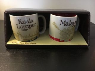 Starbucks Malaysia Kuala Lumpur Demitasse Mini Mug - Set Of 2