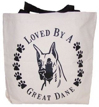 Loved By A Great Dane Tote Bag Made In Usa