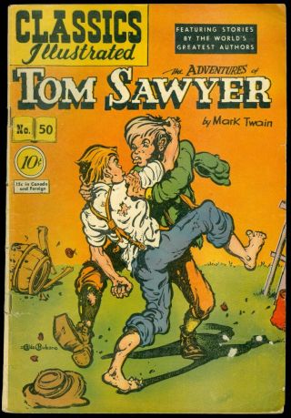 Classics Illustrated 50 Tom Sawyer Gd Hrn 51 1st Edition