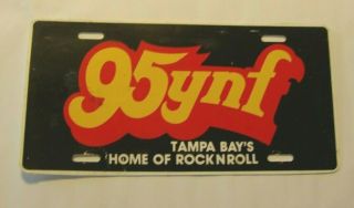 95ynf Radio Station License Plate,  1980 