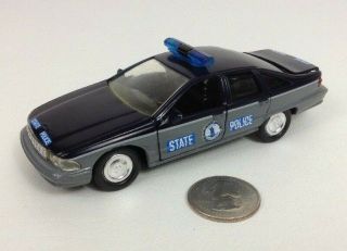 Vintage 1993 Road Champs 1:43 Die - Cast Virginia Chevrolet Caprice Police Car Toy