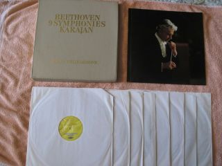 2563 795 - 802.  Bpo,  Karajan.  Beethoven,  The 9 Symphonies.  Leather/silk.  1977.