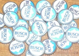 100 Busch Light Beer Bottle Caps No Dents Crafts Art Projects
