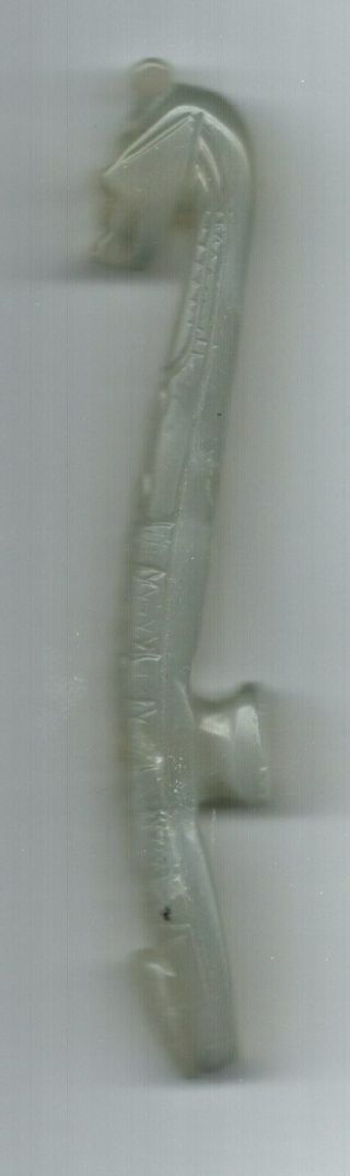 Antique Chinese hand - carved Jade Belt Hook 19th - 20th century 2