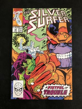 Silver Surfer 44 First Infinity Gauntlet Key Bagged & Boarded Nm 9.  4