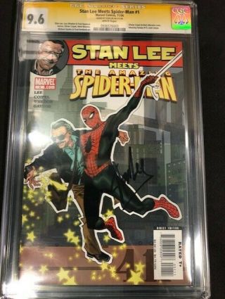 Stan Lee Meets Spider - Man 1 (2006) Cgc Ss 9.  6 Signed By Stan Lee